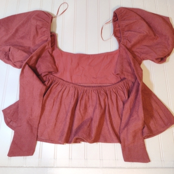 Audrey Parks. Francesca's. Pink terracotta cropped top size (M) - Picture 12 of 12